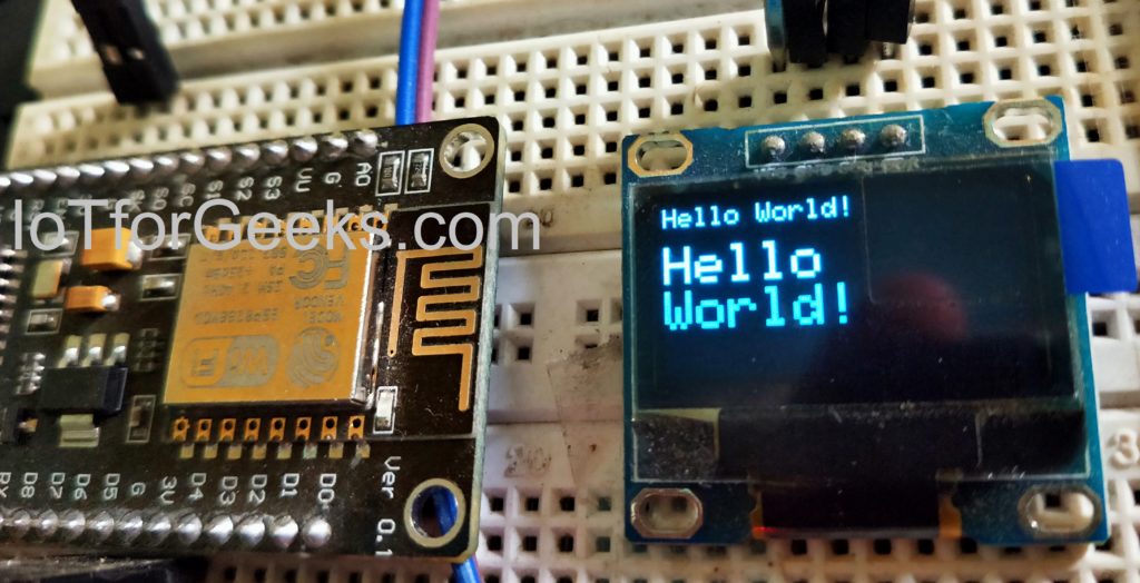 I2C OLED Display Hello World!