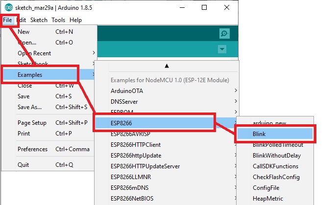 Program NodeMCU Blink