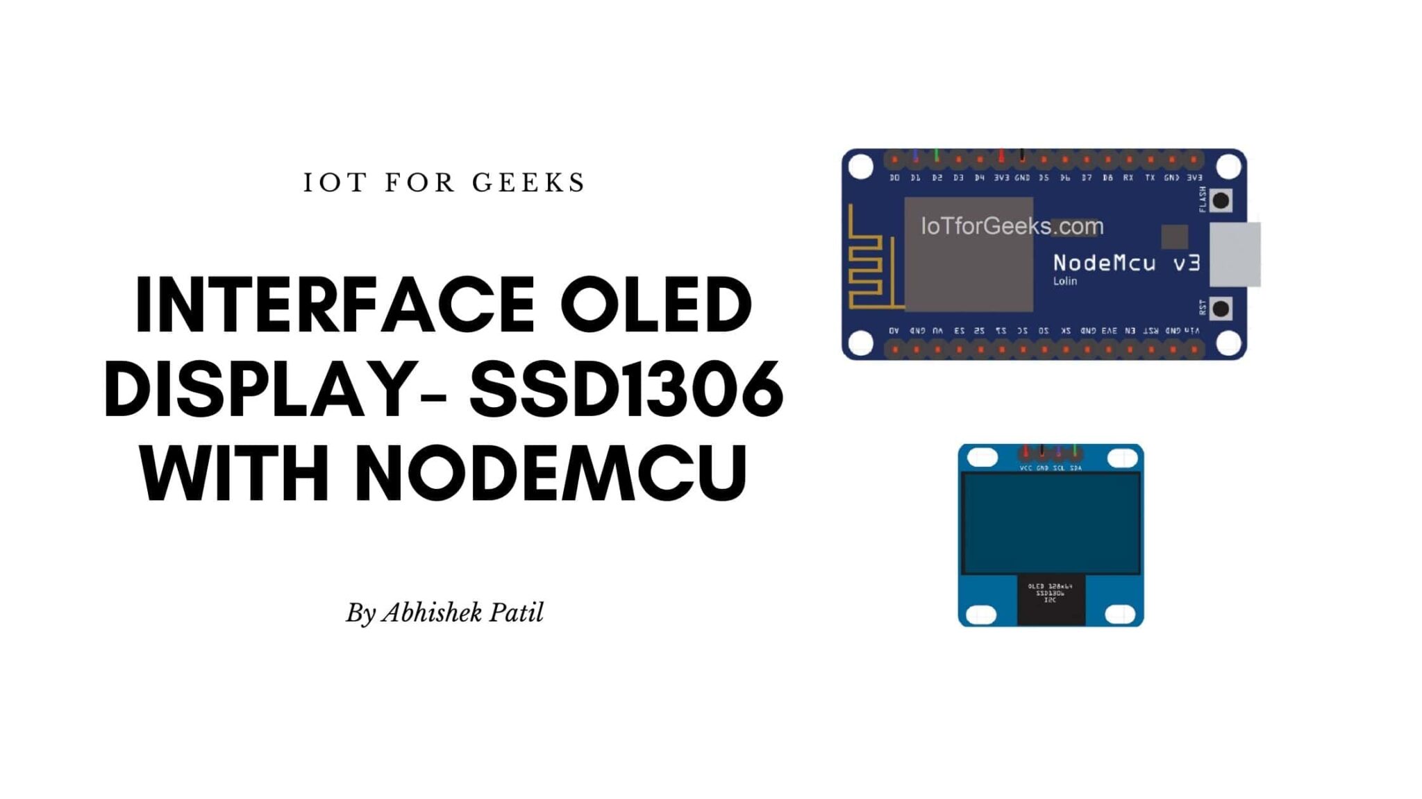 Interface I2C OLED display with NodeMCU